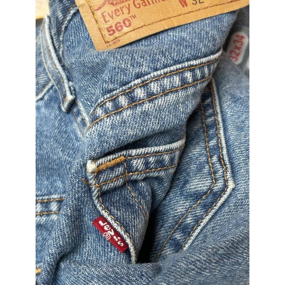 Levi’s 560 Loose Fit Tapered Leg Blue Jeans 32x34 Vintage Made in Mexico USA - Picture 7 of 11